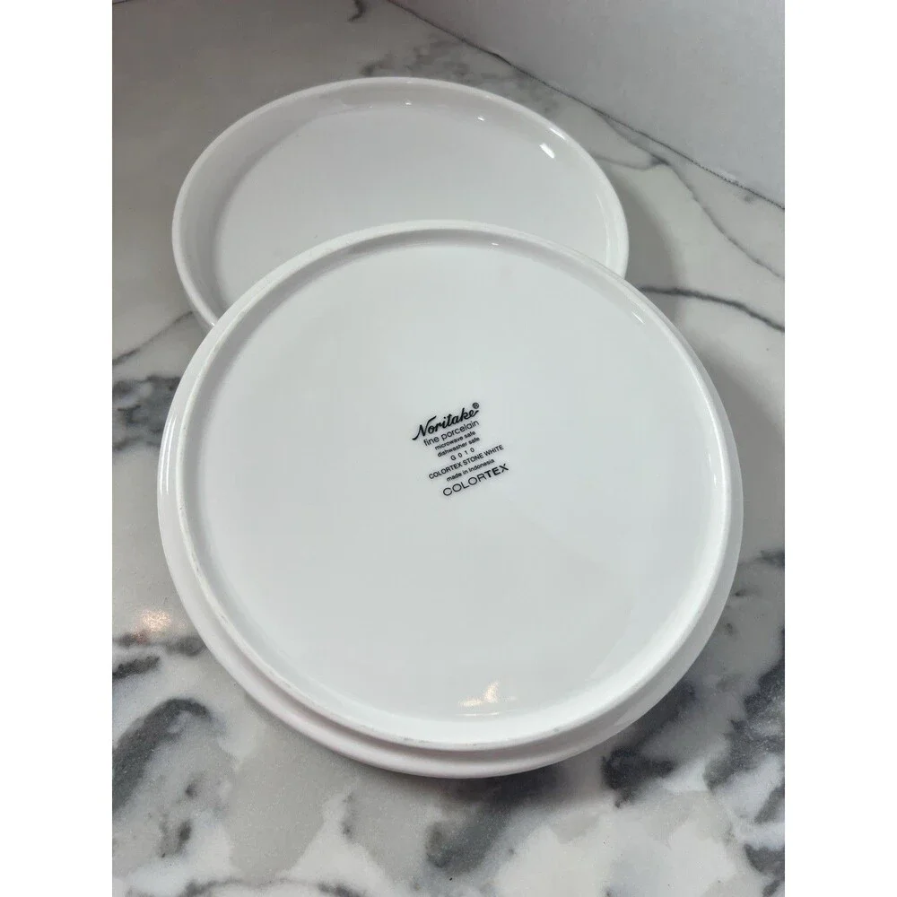 2 Noritake Colortex Stone Stax Deep Plates, 7-1/2